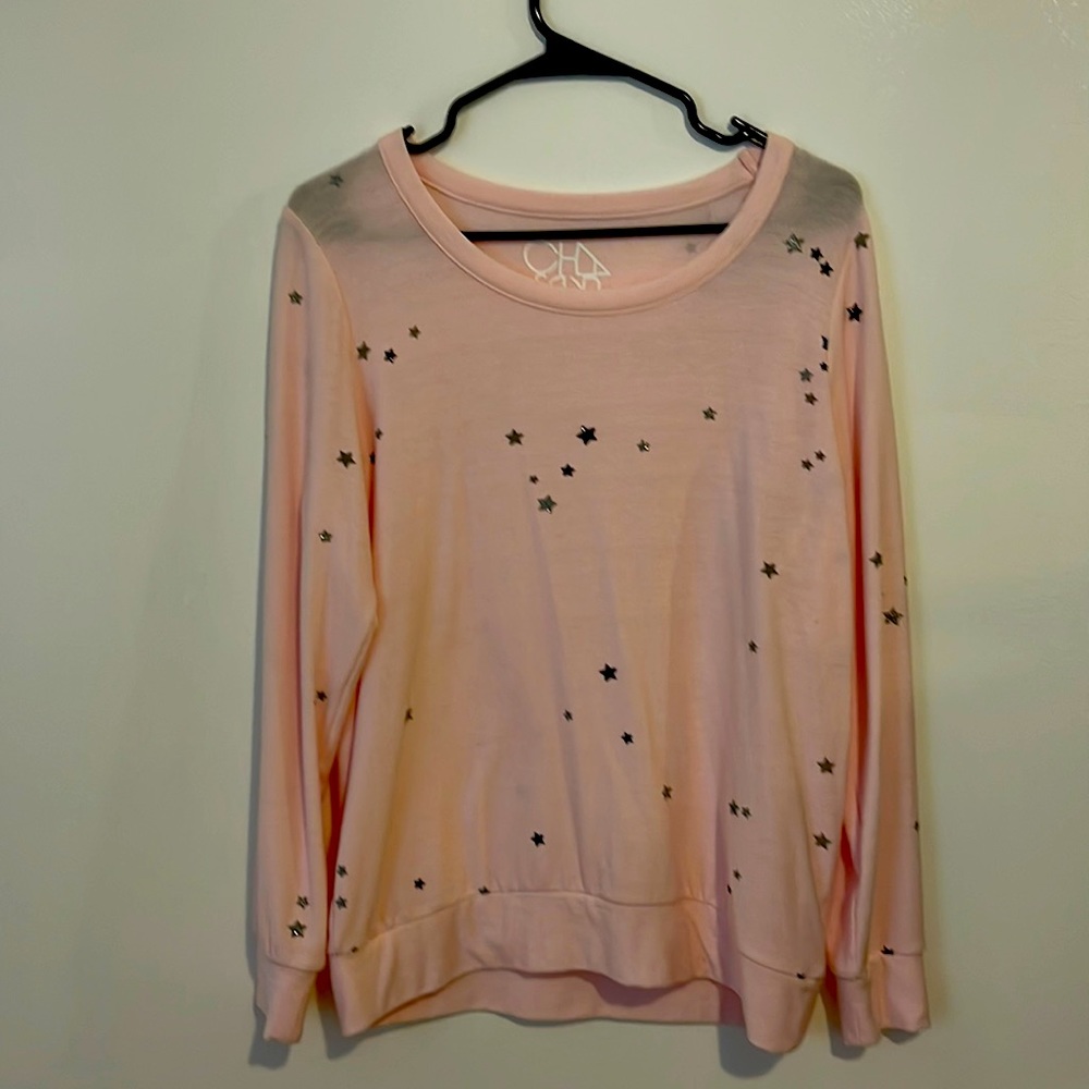Pink Sweatshirt with stars soft and comfy